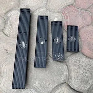 Long Black Linear Floor Drains