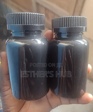 Empty Plastic Container for Pills or Capsules 150ml Black