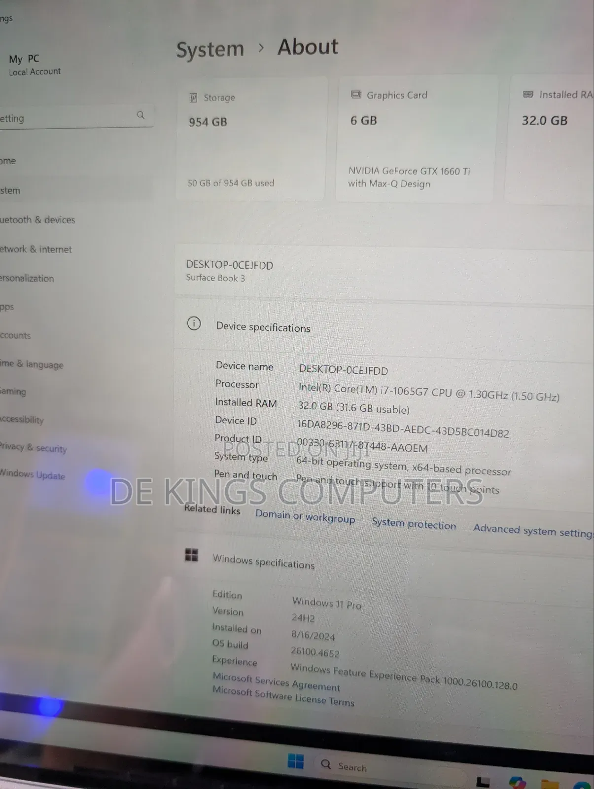 Laptop Microsoft Surface Book 3 32GB Intel Core i7 SSD 1T