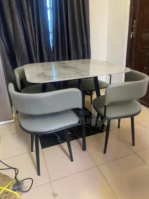 Portable 4 Seaters Marble Dining Table