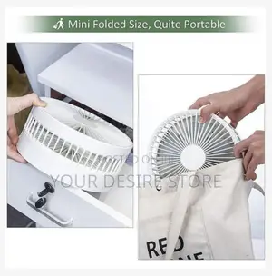 7200mah Table Usb Standing Fan Portable Foldable Rechargeable Fan
