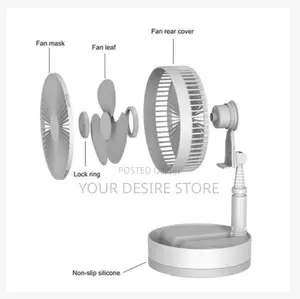 7200mah Table Usb Standing Fan Portable Foldable Rechargeable Fan