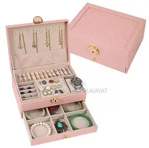 Luxury Double Layer Jewelry Storage Box