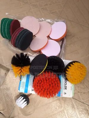 Set of Drill Brush Attachments and Scrubbing Pads