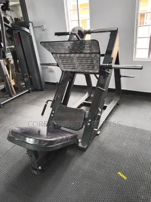 Commercial Leg Press Machine With Weight Storage Racks.