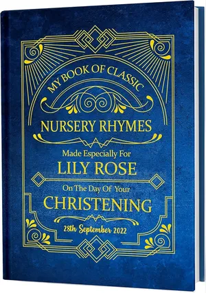 Usa Christening Gift Book of Nursery Rhymes Personalised