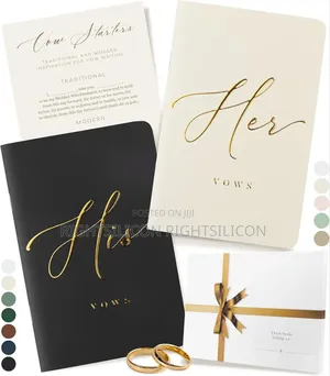 Usa Artesori Premium Wedding Vow Book for Her Him, Soft Touch