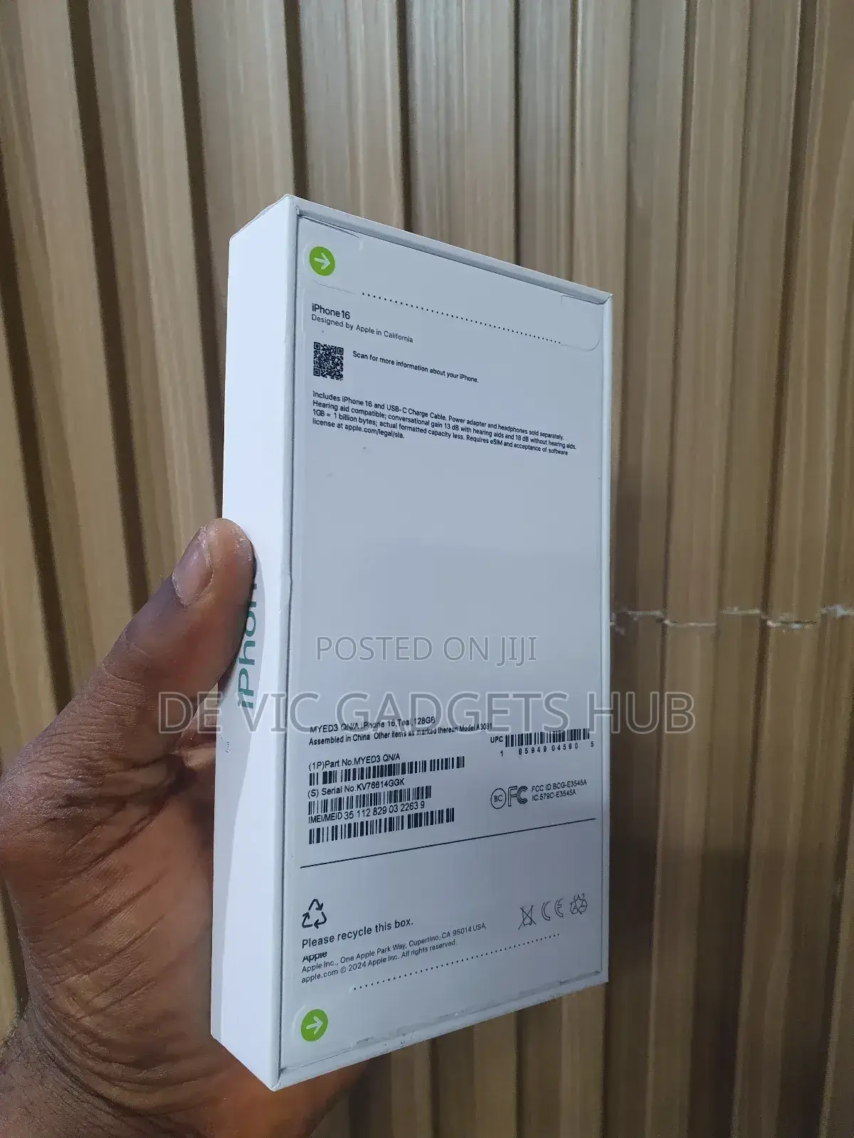 New Apple iPhone 16 128 GB Blue