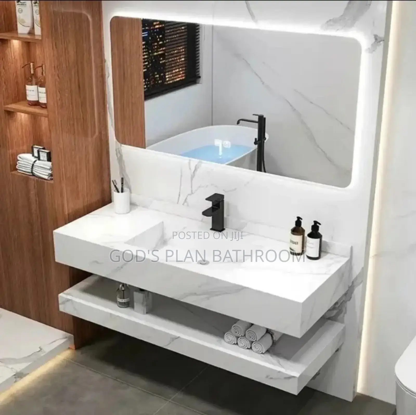 Marble Cabinet With Sensor Mirror Light