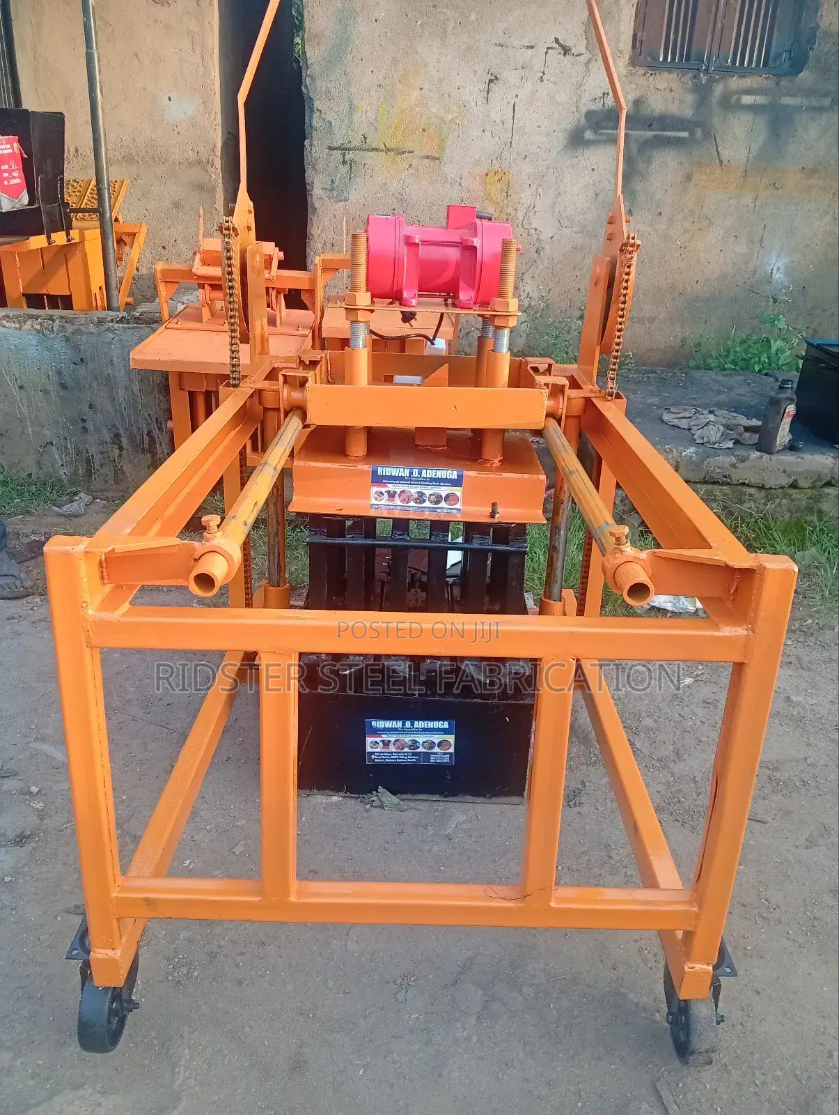 Manual Brick's Machine Made by Ridster Steel Fabrication Services.