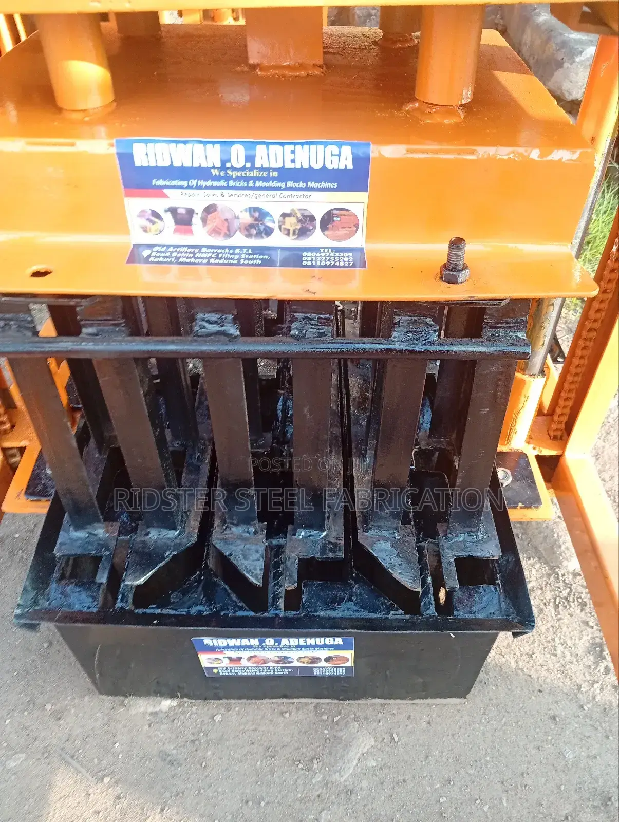 Manual Brick's Machine Made by Ridster Steel Fabrication Services.