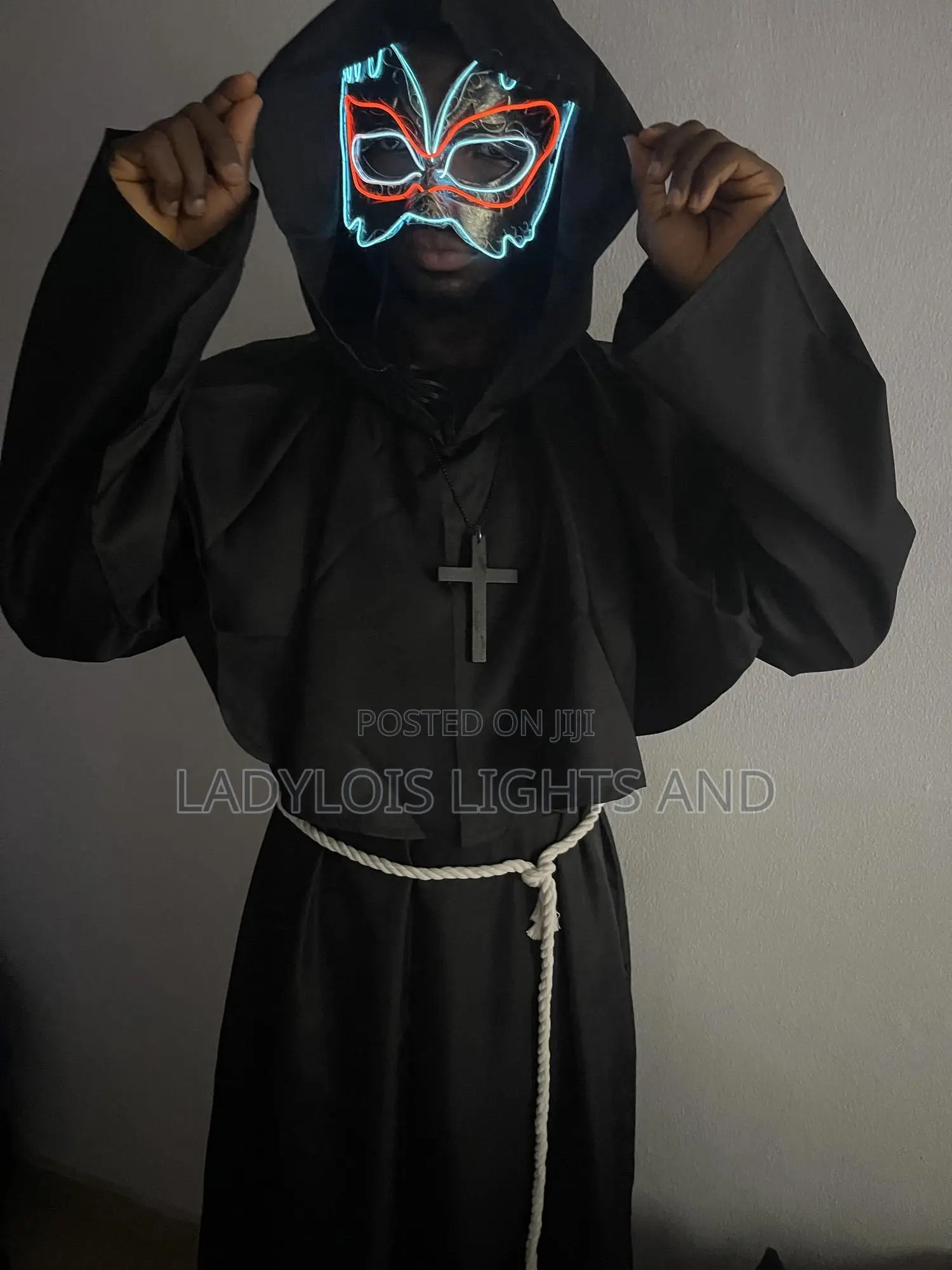 Led Cosplay Flashing Face Mask
