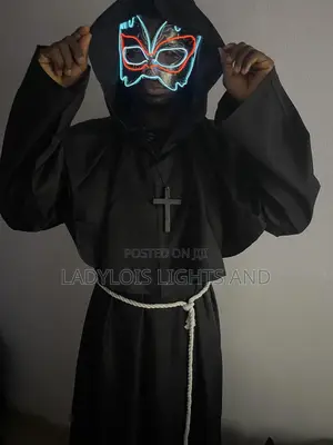 Led Cosplay Flashing Face Mask