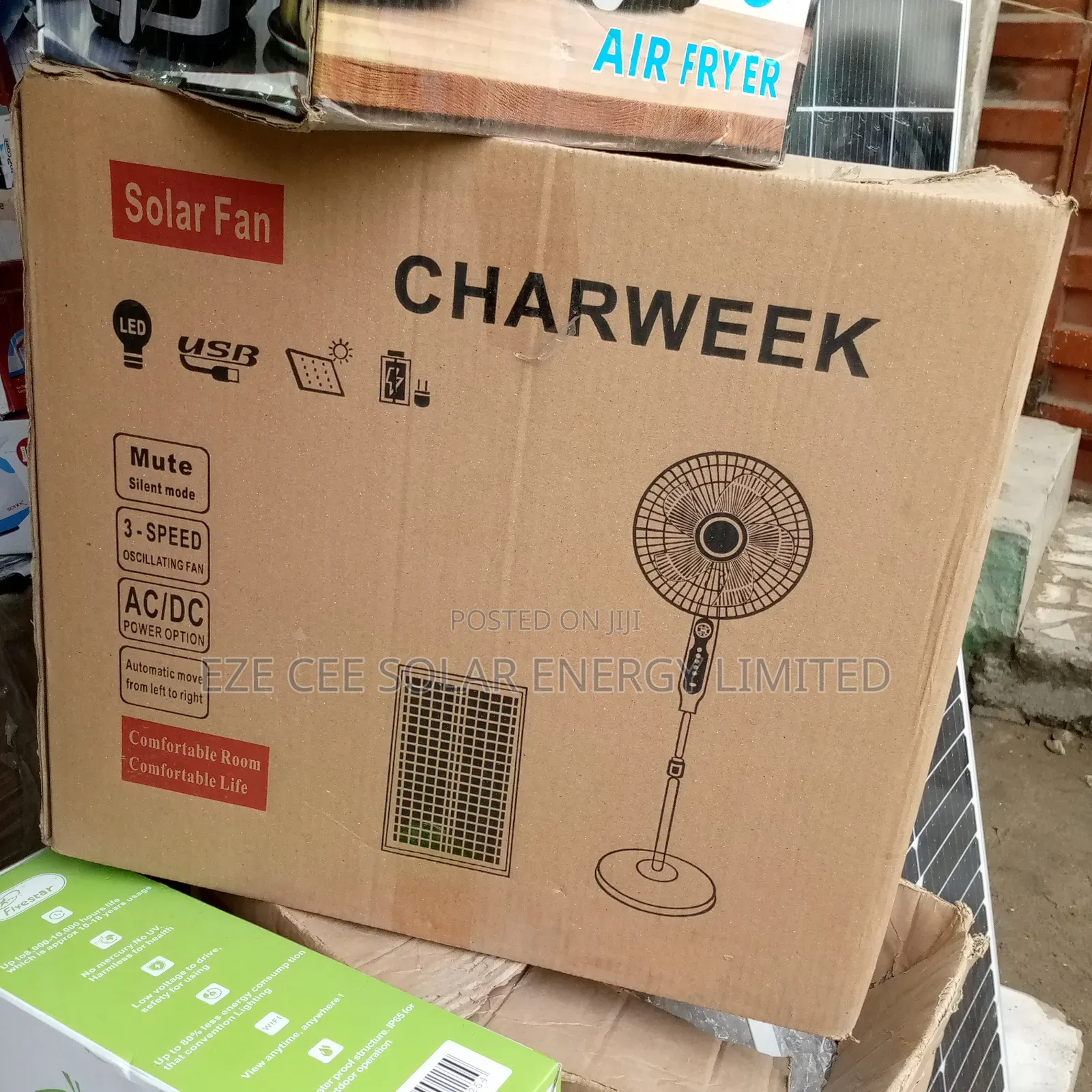 Solar Rechargeable Standing Fan
