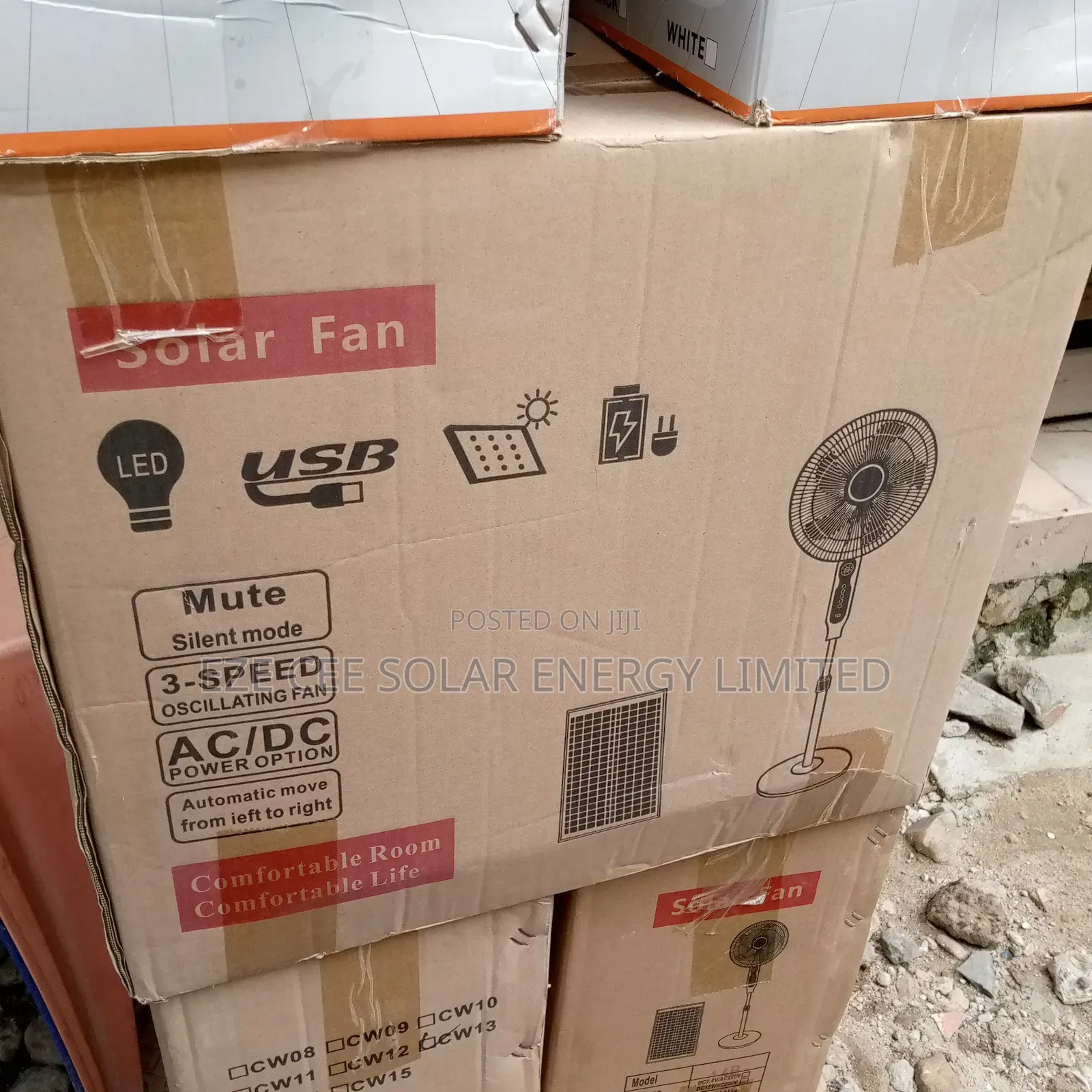 Solar Rechargeable Standing Fan