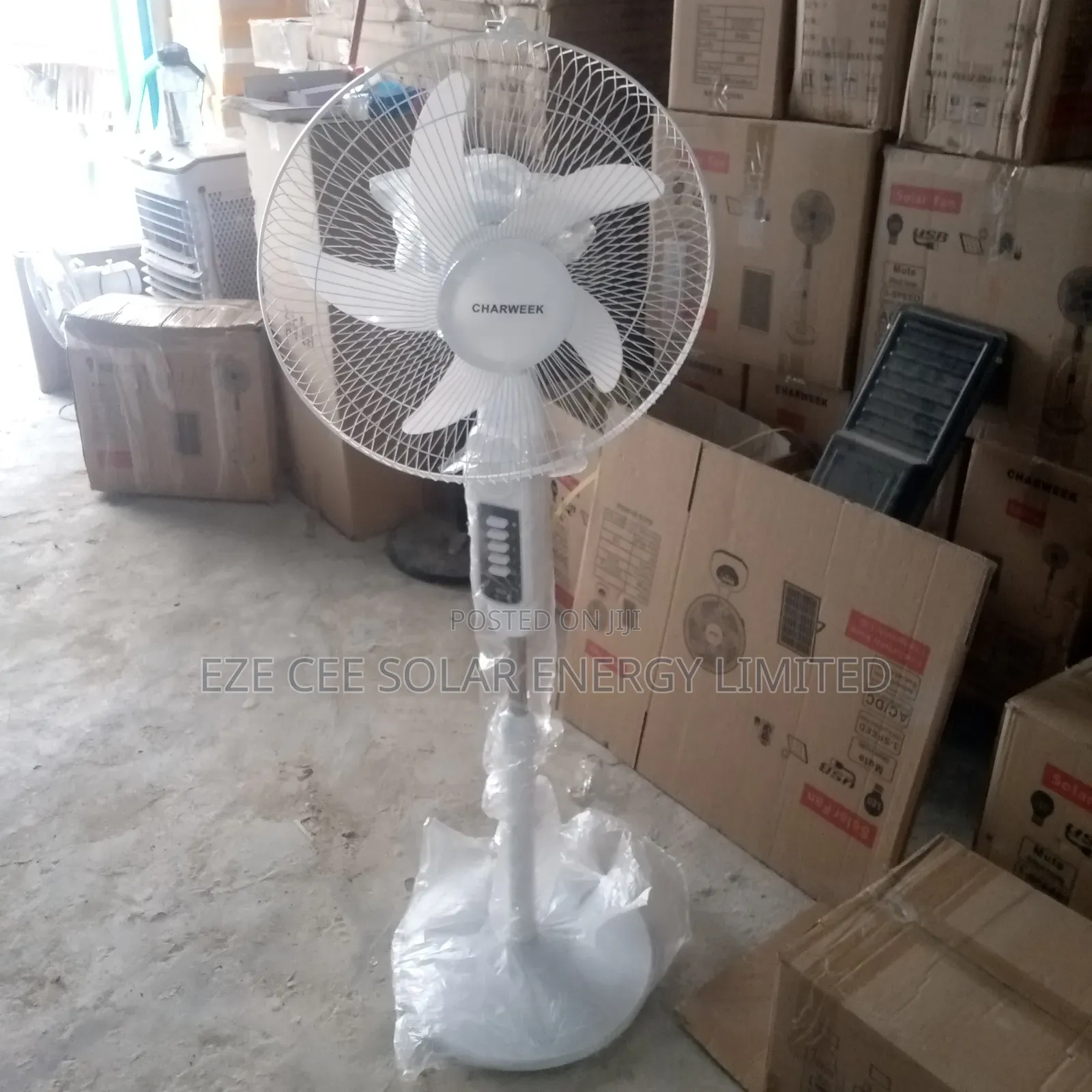 Solar Rechargeable Standing Fan