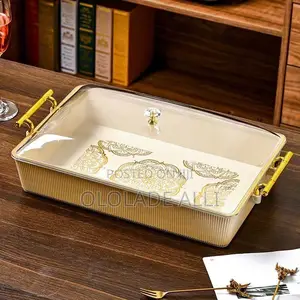 Big Size Acrylic Food Tray With Lid