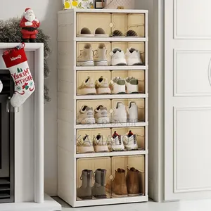 6 Step Plastic Collapsible Shoe Rack