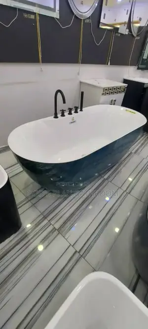 Executive Bathtub With Black Mixer