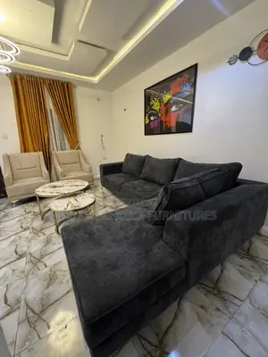 L Shaped Sofa With 2 Accent Chair Up for Grab