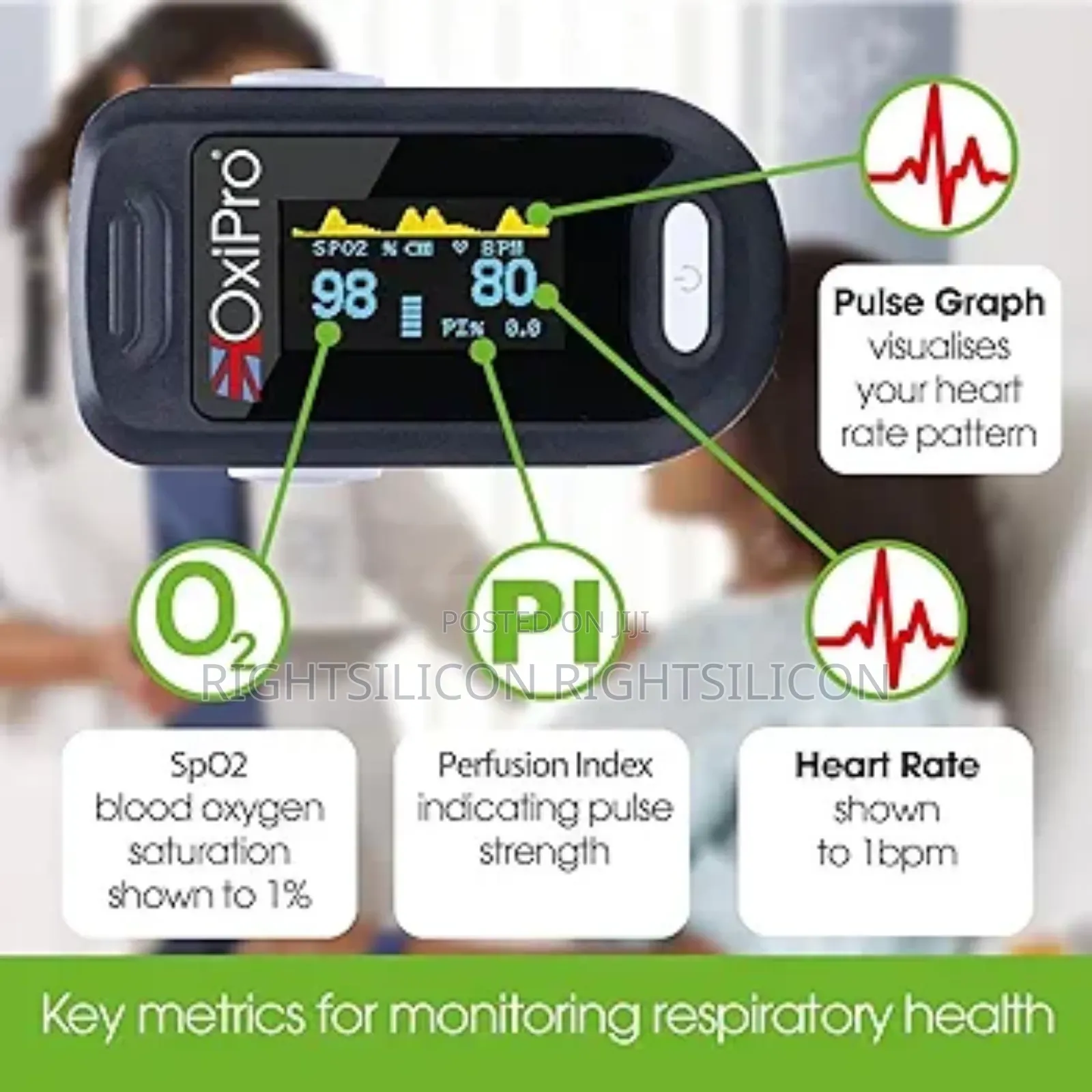 Usa Oxipro Ox2 - Ce Certified - Mhra Registered Pulse