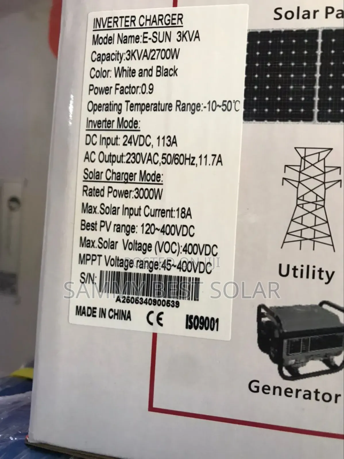 Sako 3kva 24v Solar Hybrid Inverter