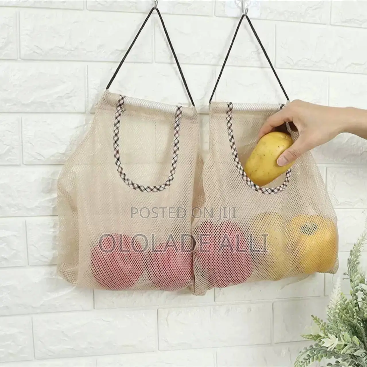 Mesh Net Reusable Hanging Storage Bags Fruit