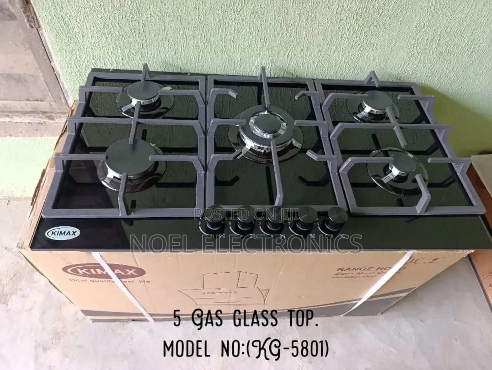 Kimax 5 Gas Glass Top Built-in Cooker