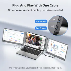 Kyy X90 Triple Laptop Screen Extender – Dual 14′′ FHD Ips, Usb-C
