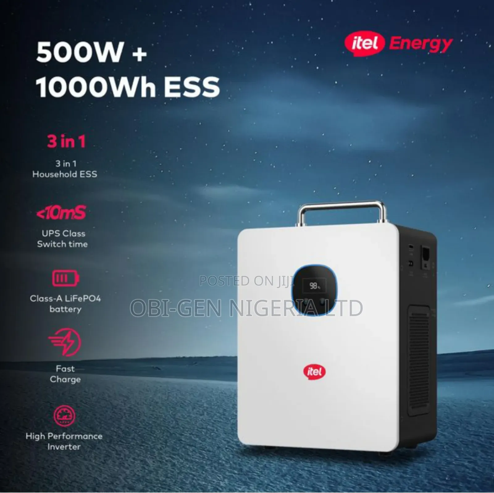 Itel Iess-05k10n Solar Generator Set