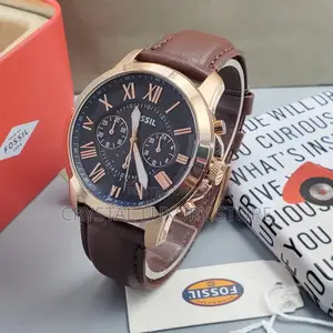 Fossil Quality Luxury Men Genuine Leather Wristwatch