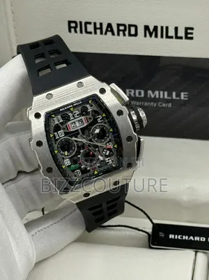 Original Richard Mille Black Rubber Strap, Mechanical Watch