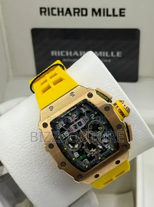 Original Richard Mille Yellow Rubber Strap, Mechanical Watch