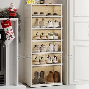 6 Layer Foldable Multipurpose Storage With Wheel