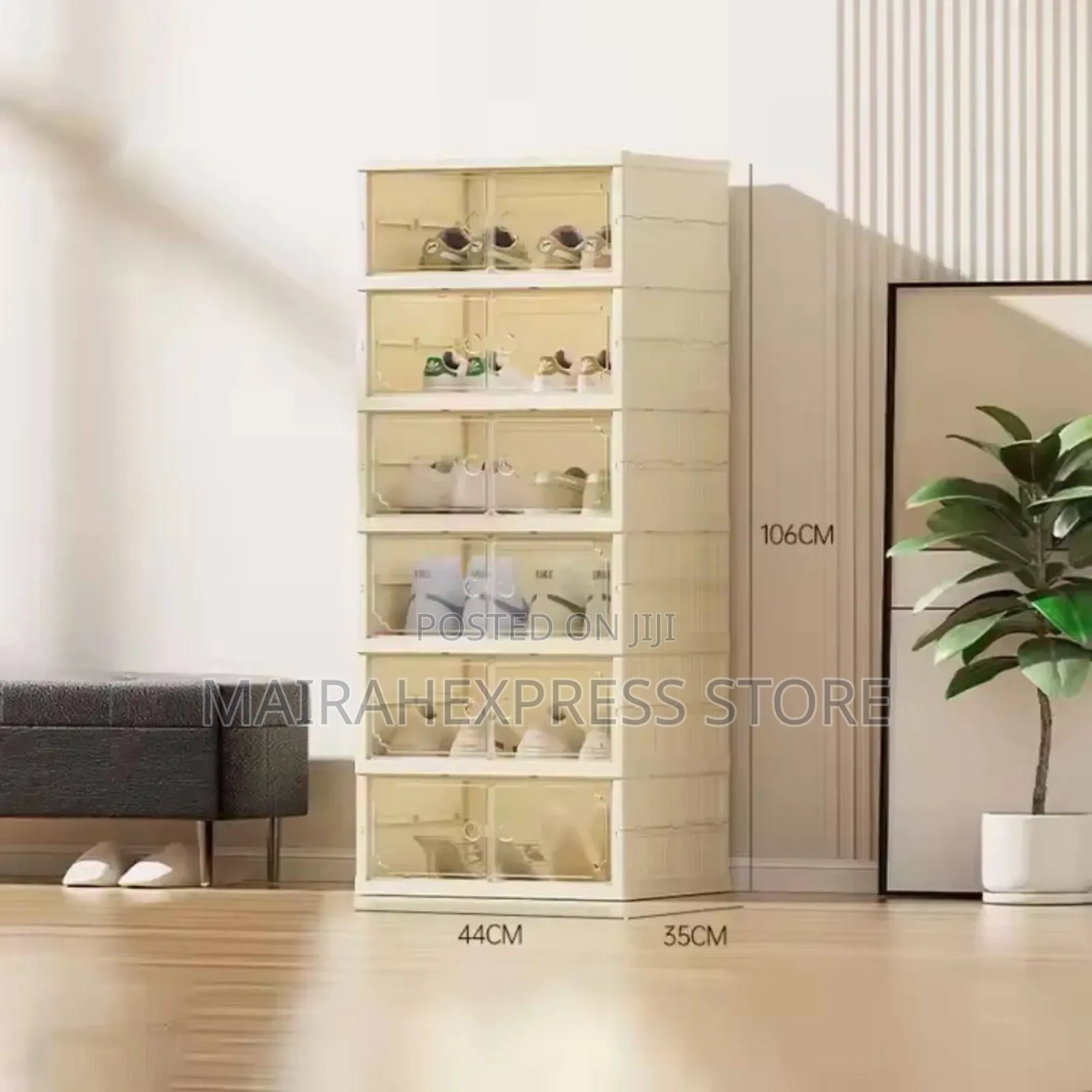 6 Layer Foldable Multipurpose Storage With Wheel