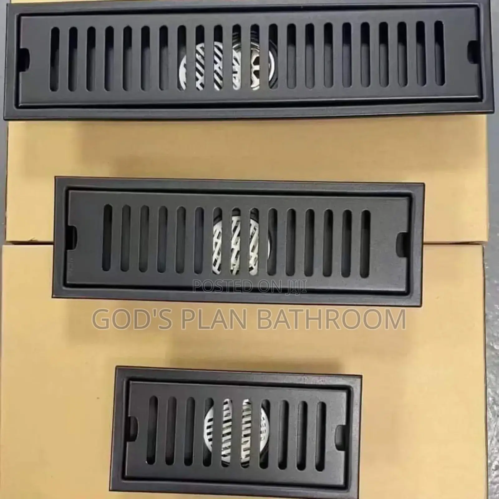 Black Floor Drain 40cm