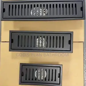 Black Floor Drain 40cm