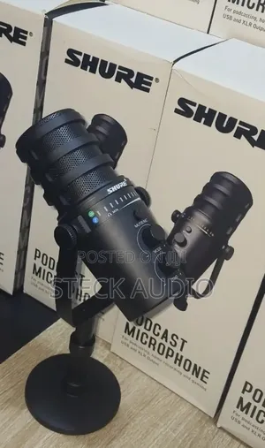 Shure Mv5+ Podcast Microphone Compatible With Mobile Phones and XLR