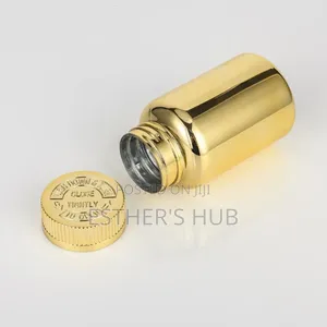 Empty Plastic Container Gold 250ml Pills or Capsules