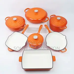 Enamel Pot Cast Iron Pot Set Seven-Piece Set Saucepan