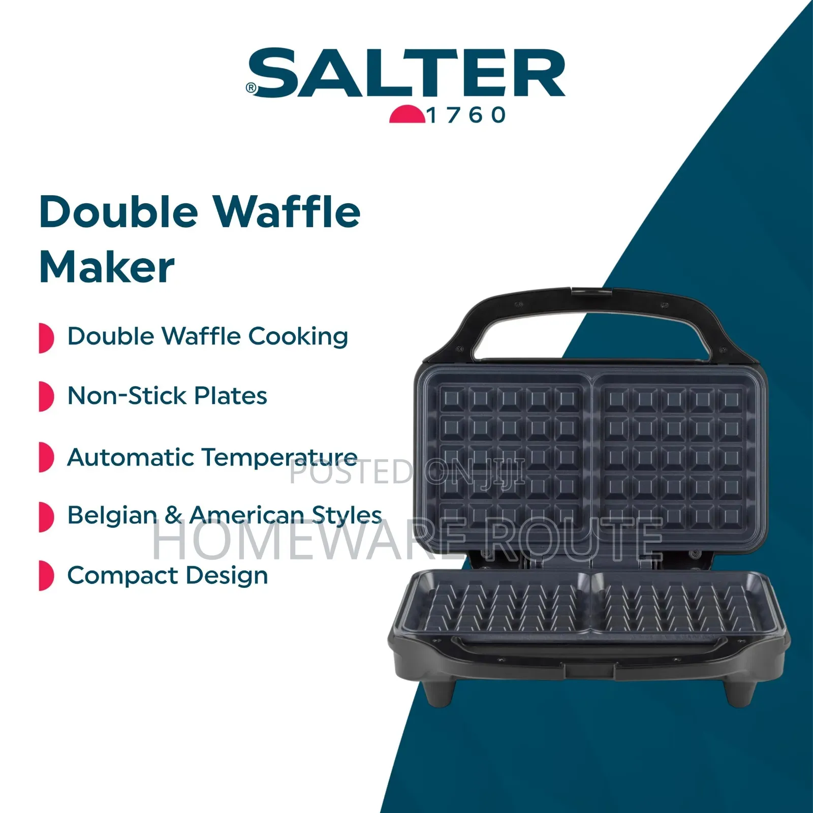 Salter Xl Deepfill Double Waffle Maker