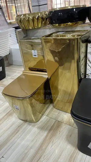 Executive Square Gold Toilet
