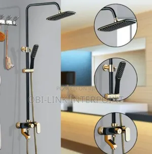 Black and Gold Shower