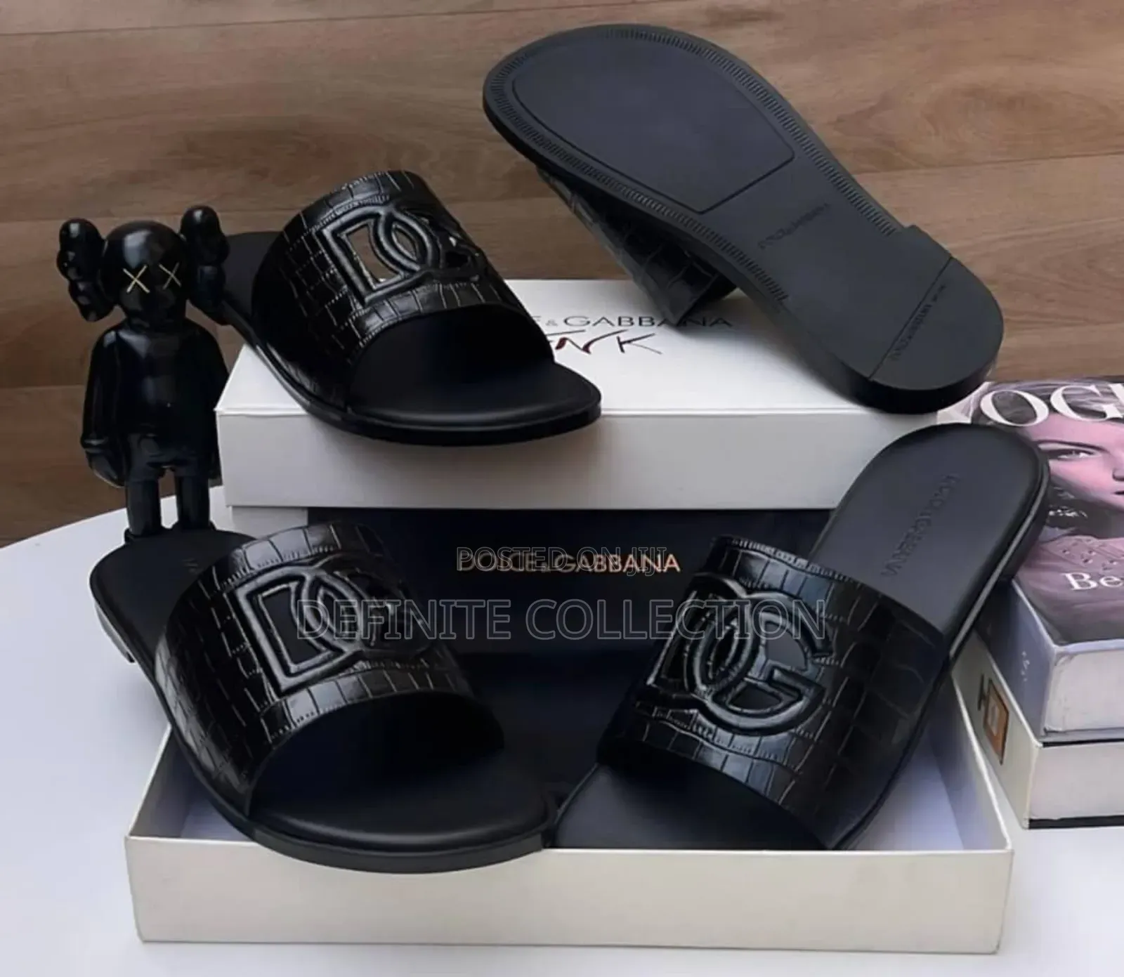 Dolce Gabbana Leather Slippers