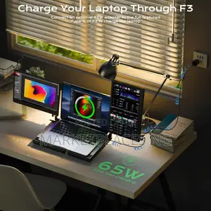 Kwumsy F3 14′′ Triple Laptop Monitor – Dual FHD Ips, 360° Rotation