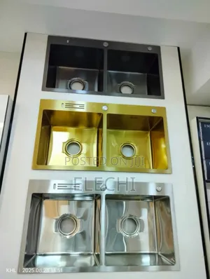Satin Kitchen Sink Double Bowl
