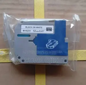 M-K 231 Black on White 12mm 0.47" Tape for Brother