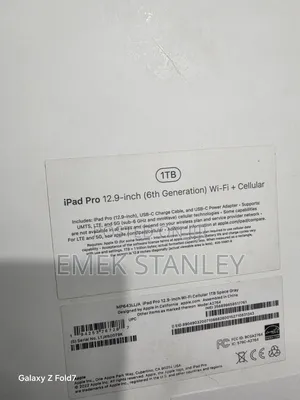 New Apple iPad Pro 12.9 (2022) 1 TB Gray