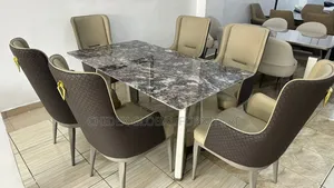 Executive Turkish Simple Dining Tables With Leather Chairs