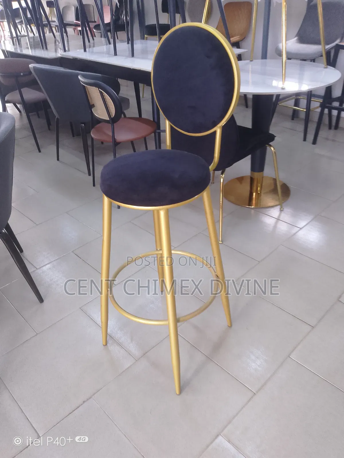 Gold Colored Frame High Chairs